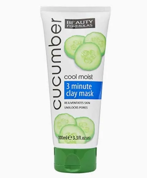 Beauty Formulas Cucumber Cool Moist 3 Min Clay Mask 100ml