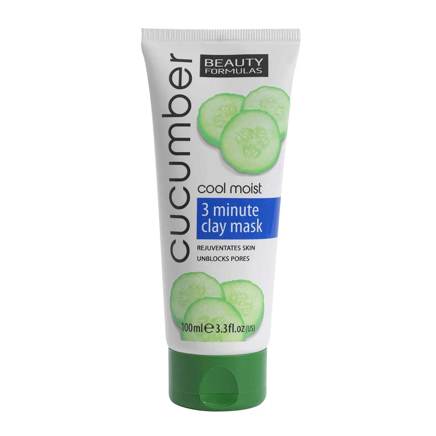 Beauty Formulas Cucumber Cool Moist 3 Min Clay Mask 100ml