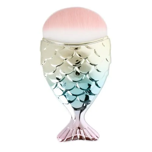 Bella Beauty Mermaid Tail 100% Vegan Bristles Kabuki Brush