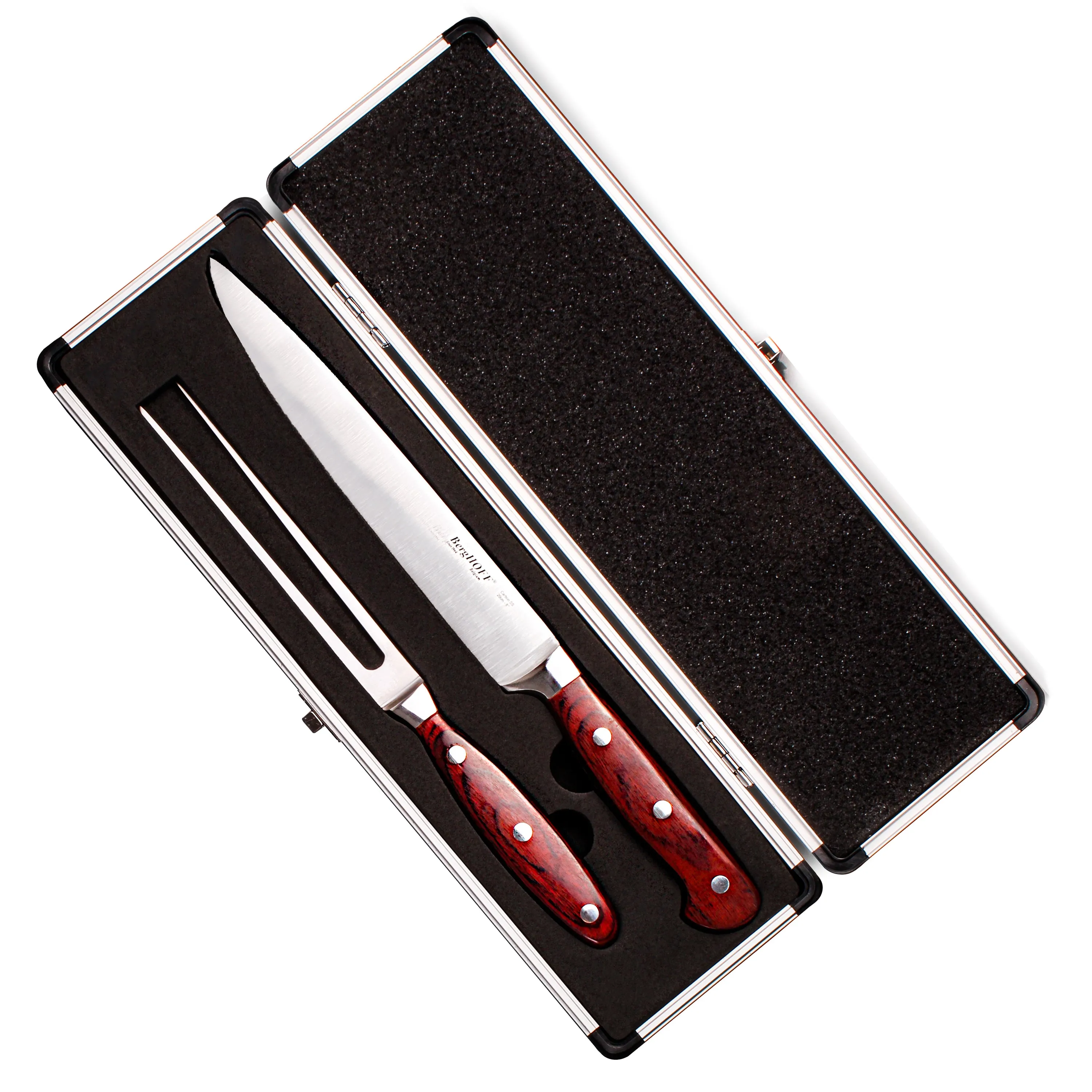 BergHOFF Pakka Wood 15pc Stainless Steel Steak & Carving Knife Set