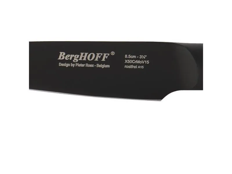 BergHOFF Ron 3.35" Stainless Steel Paring Knife, Black