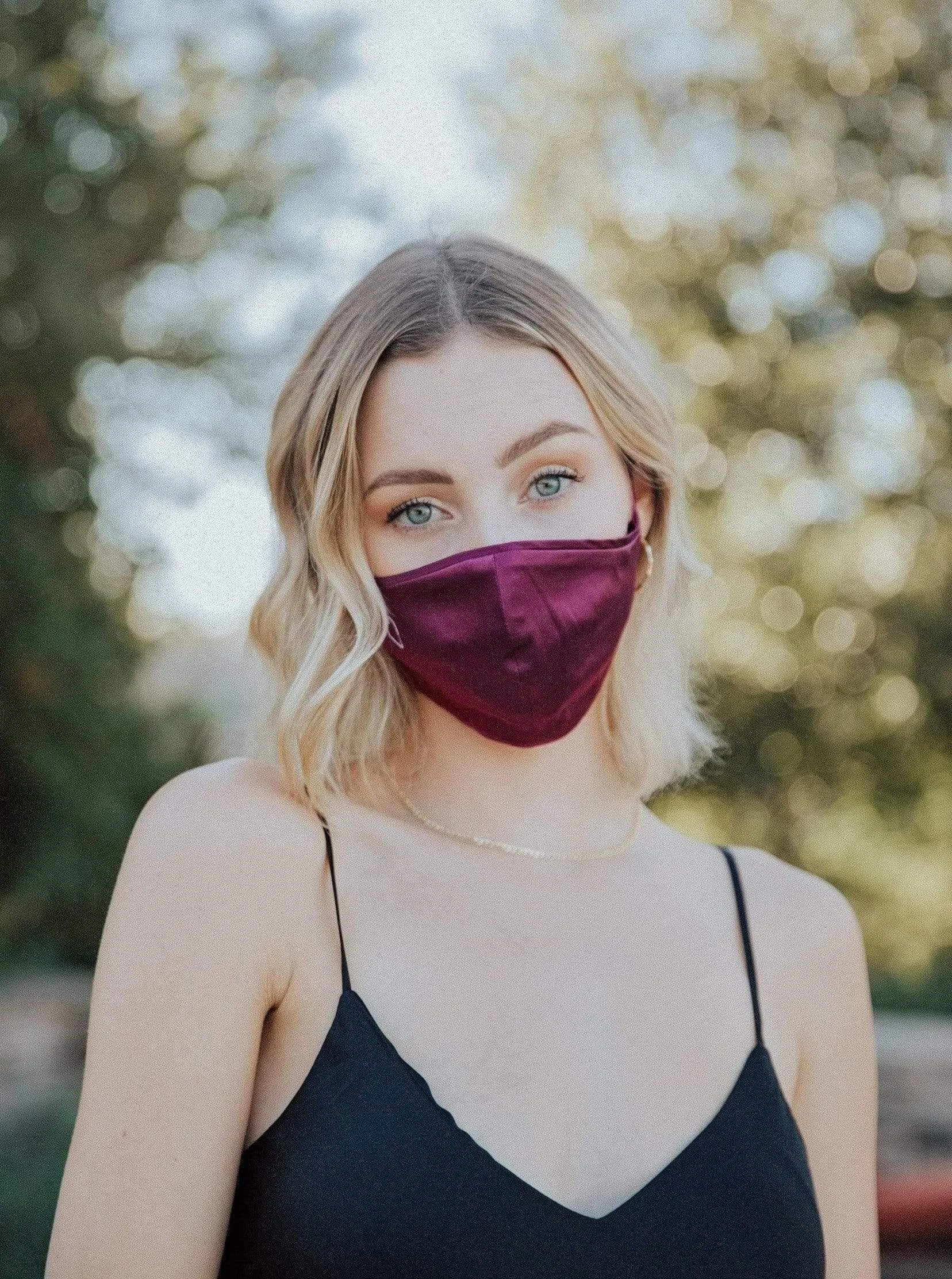 Breathable Mulberry Silk Love Face Mask - Triple Layer, Adjustable Straps, Heart Embroidery