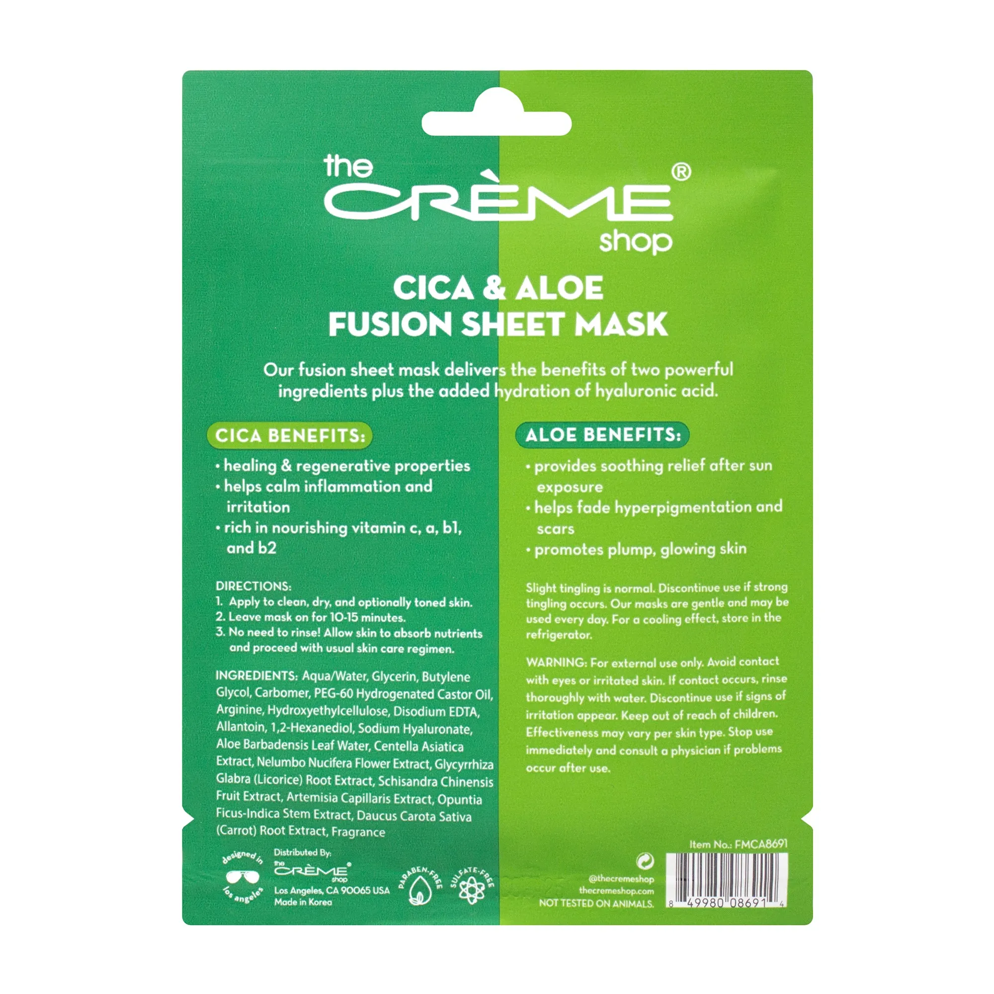 Cica & Aloe Vera Fusion Sheet Mask