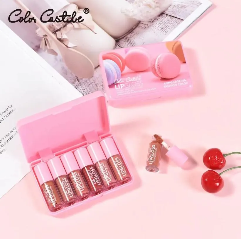 COLOR CASTILE Set of 6 Velvet Long Lasting Waterproof Lipstick Lip Gloss 4149-5/4149-8