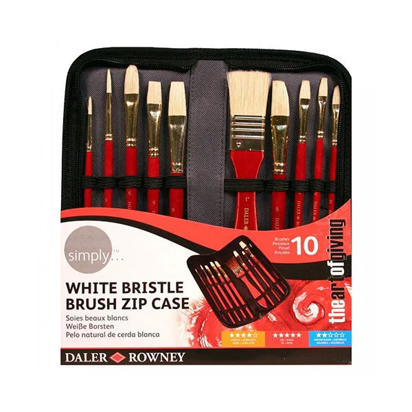 Daler Rowney Simply Oil Brush Set of 10 pc in Zip Case