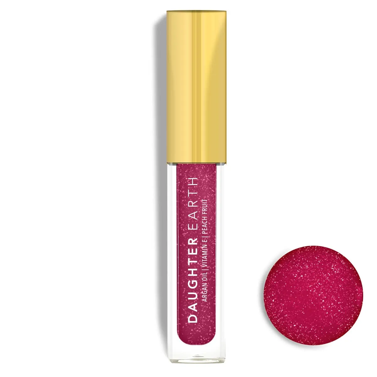 Daughter Earth Glitter Lip Gloss | Vitamin E Plant Based Flavoured Lip Coat For Women | Hydrating & Plump Lips | Aromatic Super Glossy & Moisturises The Skin With Skin Loving Nutrients | 2.5 ml