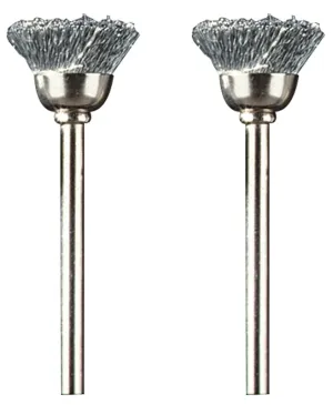 Dremel 442-02 Brush, 1/2 in Dia, 1/8 in Arbor/Shank, Carbon Steel Bristle :CD  2: QUANTITY: 1