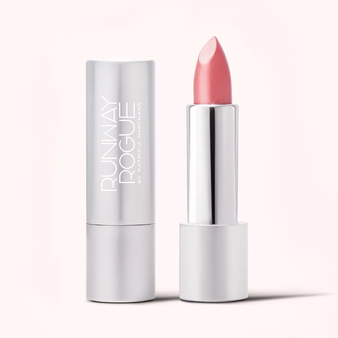 Lavish Crème | A Frosted Blush Rosy Pink Shimmer Lipstick