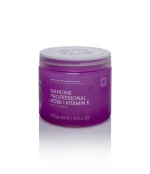 Mancine Hot Salt Body Scrub: Rose & Vitamin E 520g