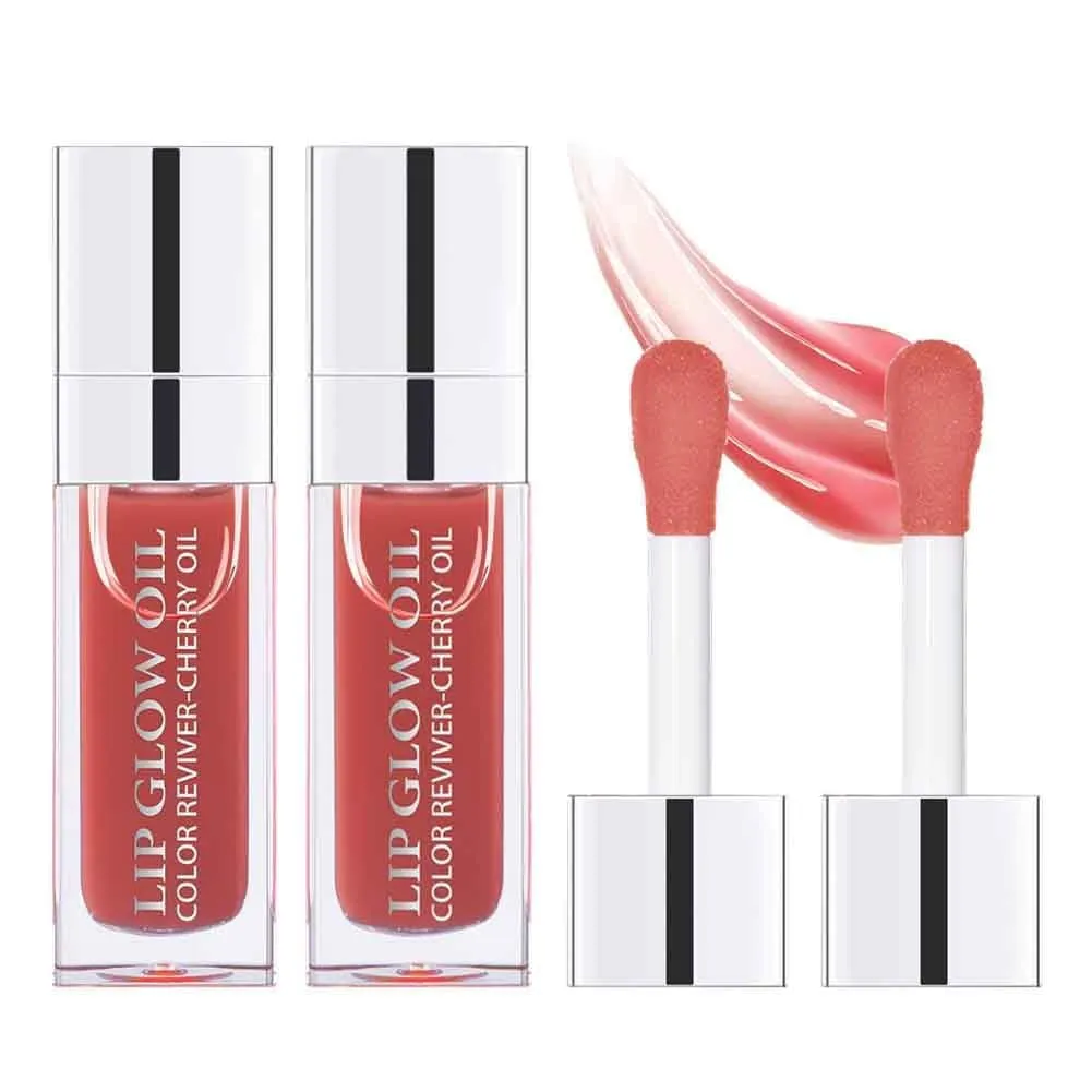 Moisture-Boosting Lip Oil Gloss with Plumping Effect and Hydrating Tint