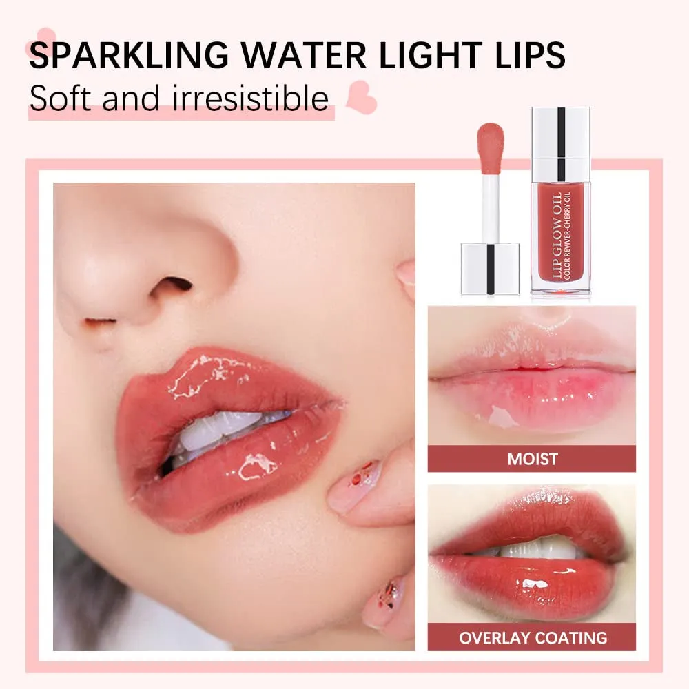 Moisture-Boosting Lip Oil Gloss with Plumping Effect and Hydrating Tint