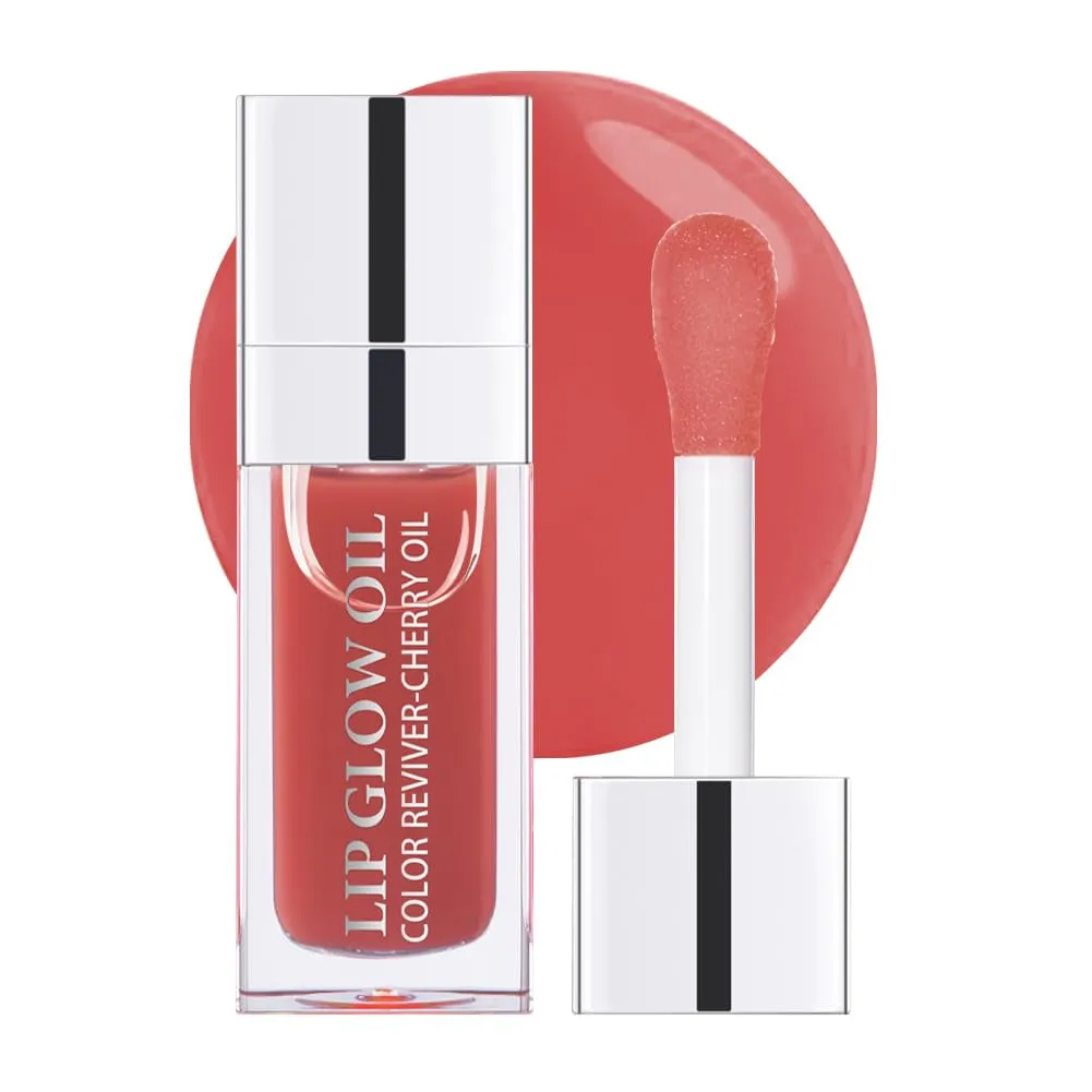 Moisture-Boosting Lip Oil Gloss with Plumping Effect and Hydrating Tint