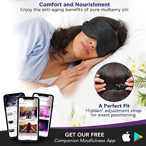 NOLAVA 100% Pure Mulberry Silk Sleep Eye Mask for sleeping Gel Eye mask