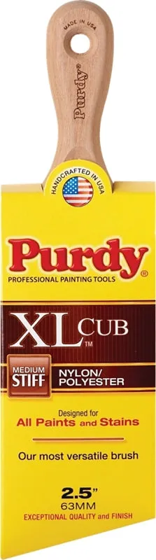 Purdy XL Cub 144153325 Trim Brush, Nylon/Polyester Bristle, Short Handle :EA: QUANTITY: 1