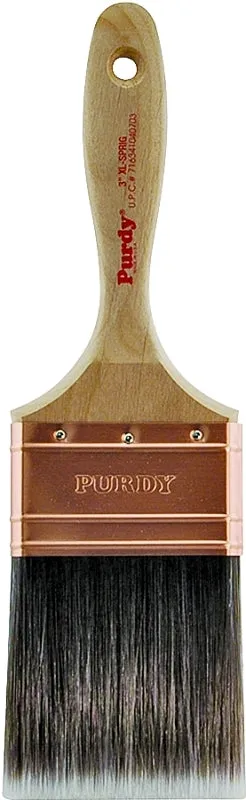 Purdy XL Sprig 144380330 Flat Trim Brush, 3 in W, 3-3/16 in L Bristle, Nylon/Polyester Bristle, Beavertail Handle :EA: QUANTITY: 1