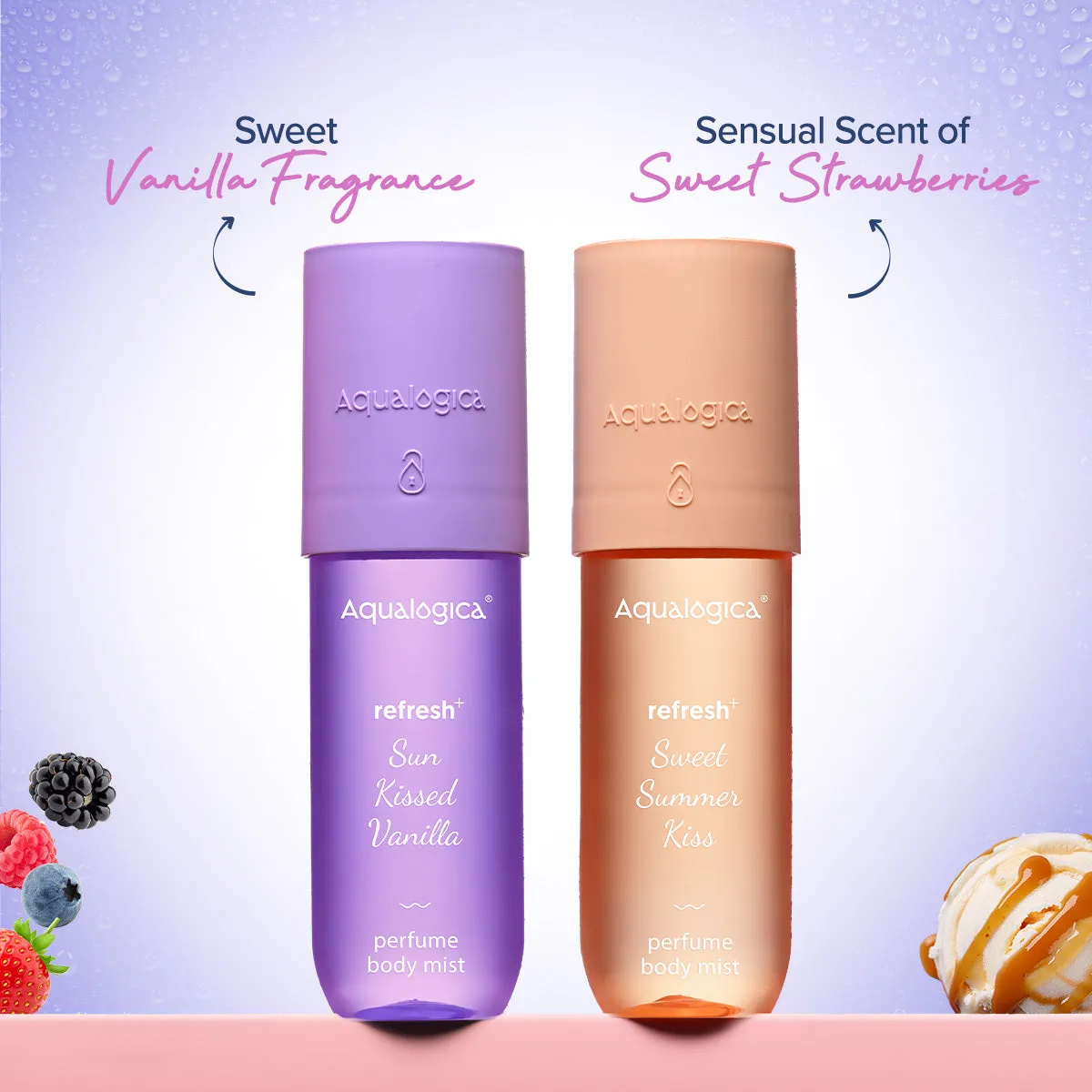 Refresh  Sweet Vanilla & Sensual Strawberry Body Mist Duo