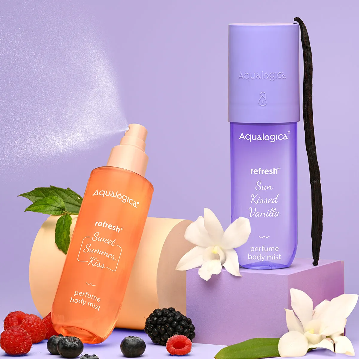 Refresh  Sweet Vanilla & Sensual Strawberry Body Mist Duo