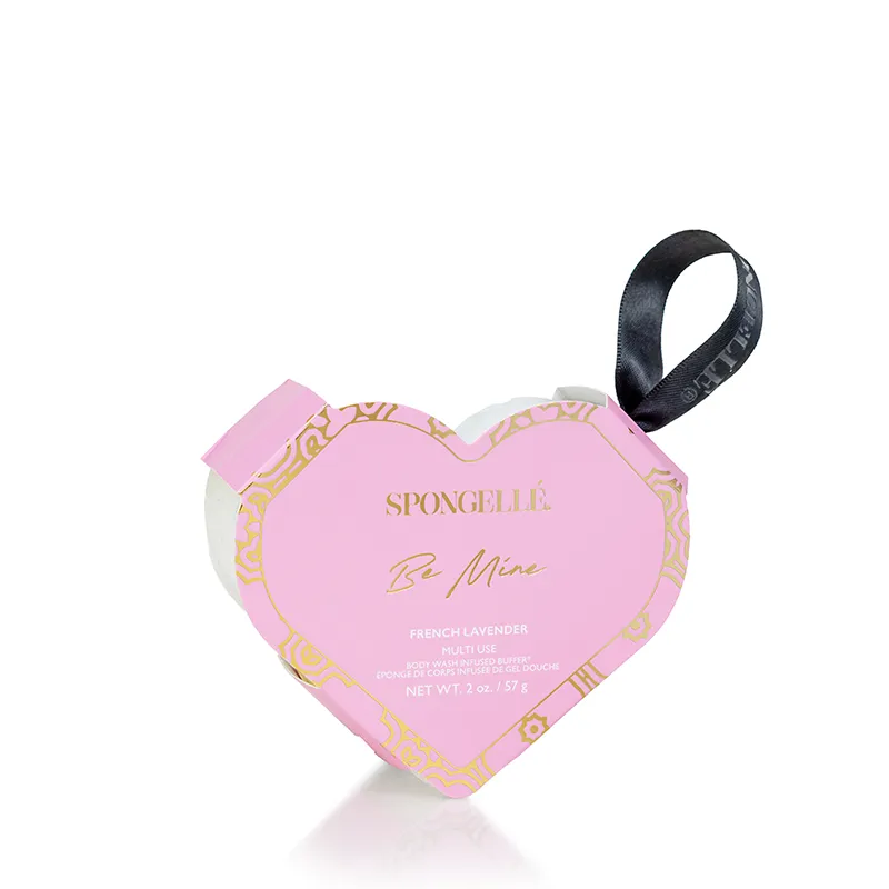 SPONGELLE | French Lavender Heart Buffer - Be Mine