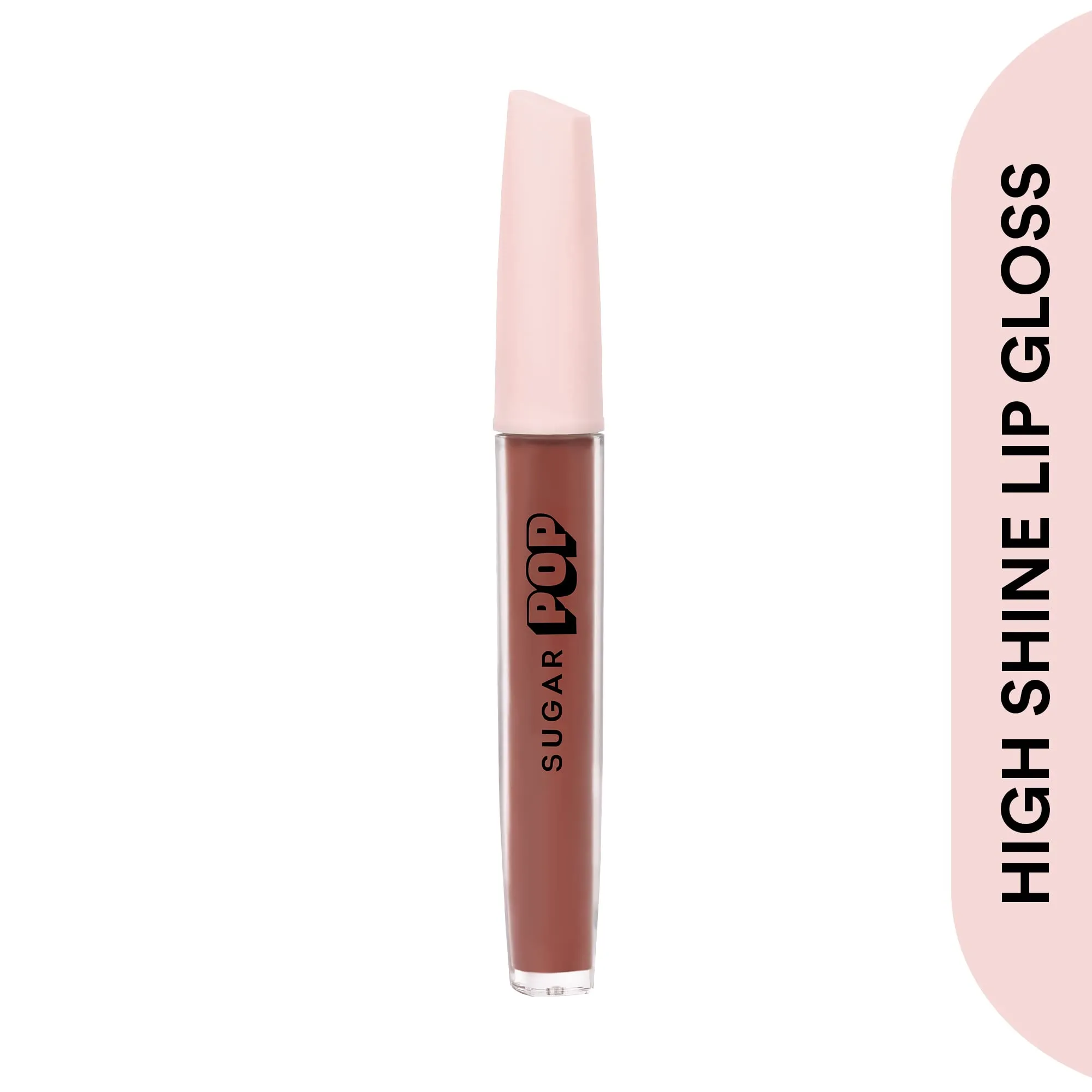 SUGAR POP High Shine Lip Gloss - 03 Maple (Nude Brown) For Soft & Dewy Lips Enriched With Vitamin E, Jojoba Oil & Shea Butter, Richly Pigmented 3.5ml