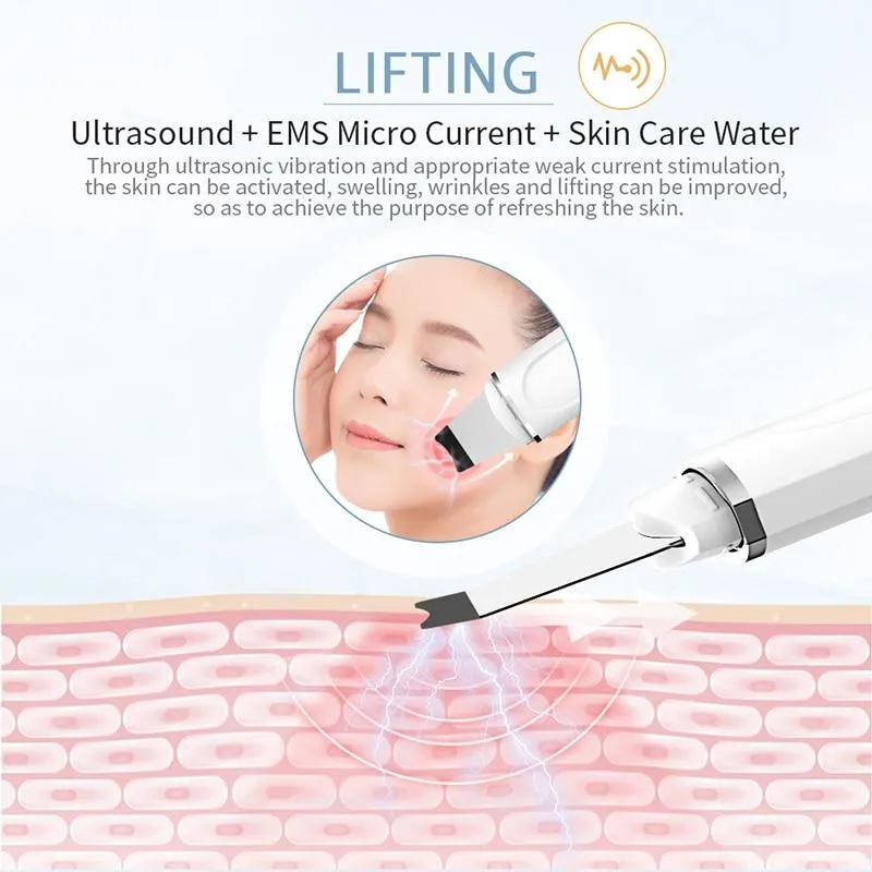 Thermal Care Heat Electric Ultrasonic Facial Scrubber Peeling Shovel Pore Cleaner