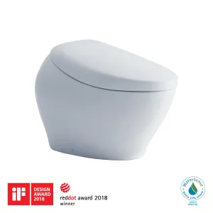 TOTO NEOREST NX1 Dual Flush 1.0 or 0.8 GPF Toilet with Integrated Bidet Seat and EWATER, Cotton White MS900CUMFG#01